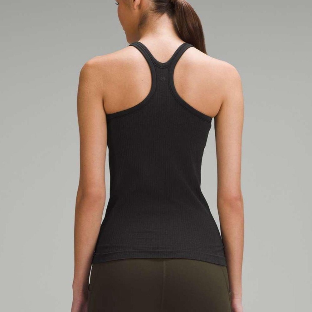 Lululemon Ebb to Street Tank Top Black Light Support B/C Cup Ribbed Racerback